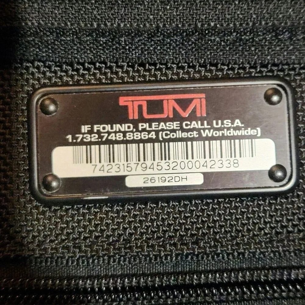 Tumi Black Laptop Briefcase Messenger Bag Men